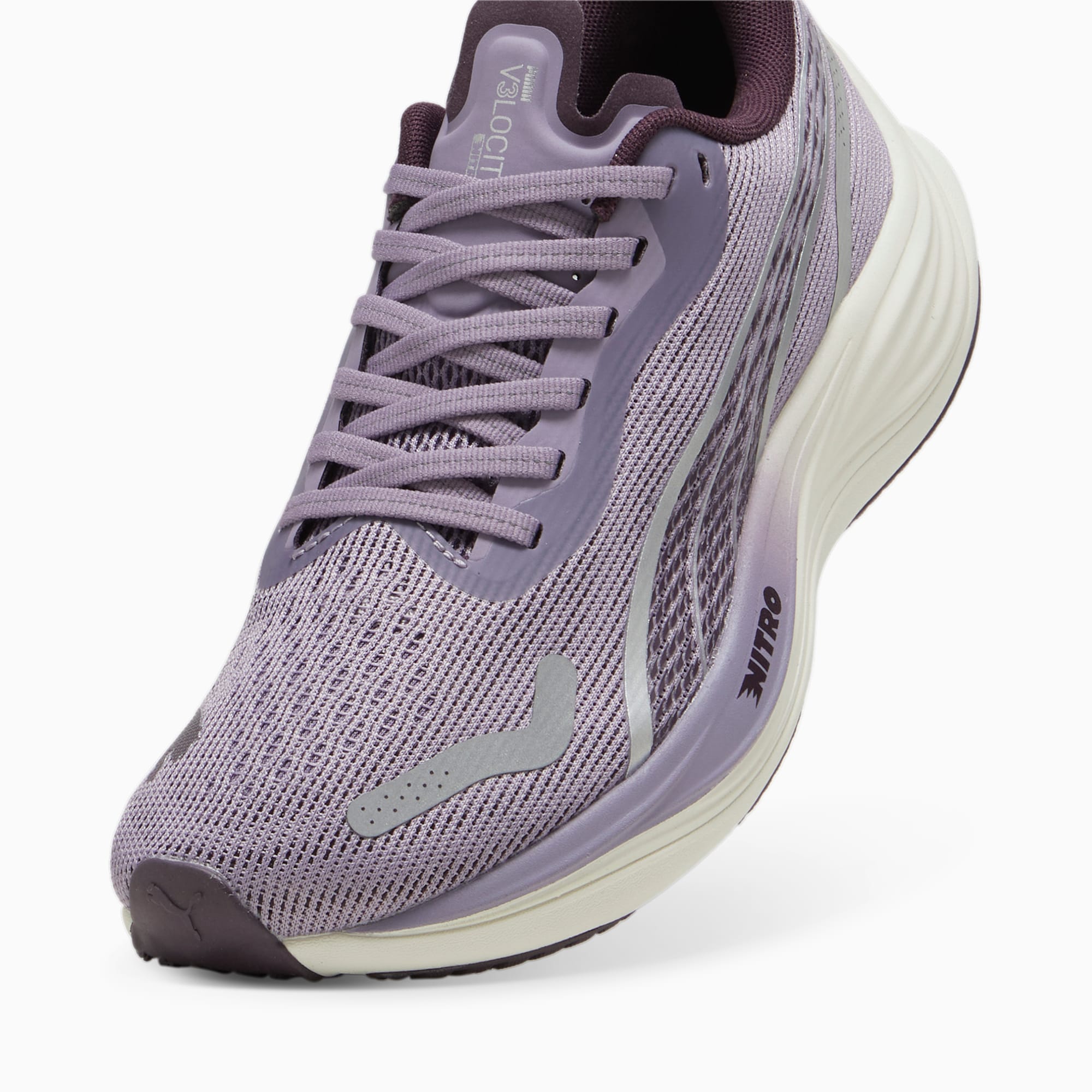 PUMA Velocity NITRO™ 3 hardloopschoenen voor Dames, Pale Plum-Midnight Plum